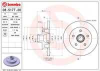 Диск тормозной передн vw transporter iii c бортовой платформой 79-92 transporter iii автобус 81-92 transporter iii фургон BREMBO 08.5177.20