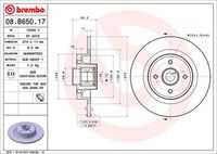 Brake disc BREMBO 08.B650.17