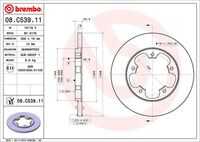 Brake disc BREMBO 08.C539.11