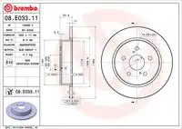 Диск тормозной toyota c-hr ( x1 ) 2.0 hybrid (maxh10) 2019- BREMBO 08.E033.11