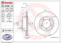 Диск тормозной передний BREMBO 09.5488.11