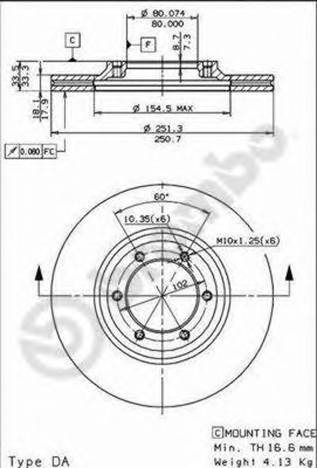 Диск тормозной BREMBO 09.5499.10