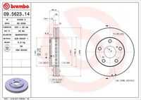 Диск тормозной передний BREMBO 09.5623.14