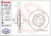 Тормозные диски BREMBO 09.9598.11