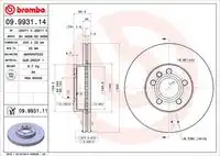 Тормозные диски BREMBO 09.9931.11