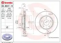 ( 09.b647.11 ) тормозной диск BREMBO 09.B647.11