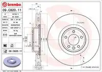 Диск тормозной BREMBO 09.C820.11