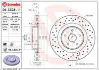 Диск тормозной передний BREMBO 09.C828.11