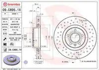 Диск тормозной BREMBO 09.C895.1X