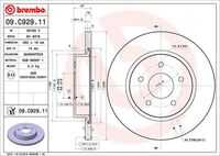 Brake disc BREMBO 09.C929.11