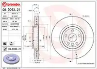 ( 09.d063.21 ) тормозной диск BREMBO 09.D063.21