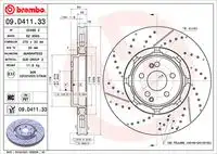 Диск тормозной BREMBO 09.D411.33