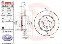Диск тормозной BREMBO 09.D422.11