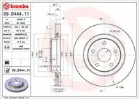 Диск тормозной BREMBO 09.D444.11