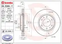 Диск тормозной mitsubishi pajero sport iii (ks ) 3.0 mivec 4x4 2015- BREMBO 09.E069.11