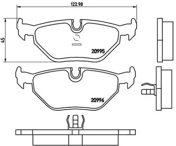 Комплект тормозных колодок дискового тормоза BREMBO P 06 011