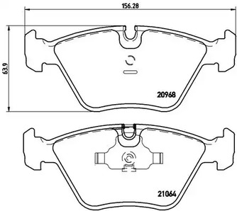 Комплект тормозных колодок дискового тормоза BREMBO P 06 012