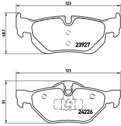 Комплект тормозных колодок дискового тормоза BREMBO P 06 038