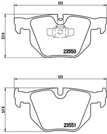Комплект тормозных колодок дискового тормоза BREMBO P 06 039
