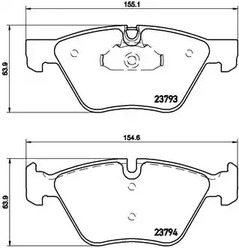 Комплект тормозных колодок дискового тормоза BREMBO P 06 057