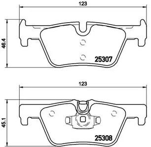 Комплект тормозных колодок дискового тормоза BREMBO P 06 071