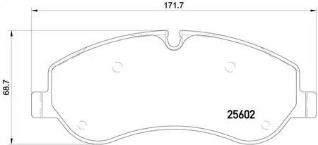 Комплект тормозных колодок дискового тормоза BREMBO P 24 152