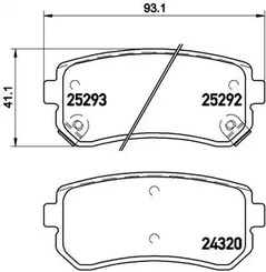 Тормозные колодки BREMBO P 30 051
