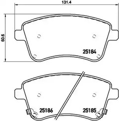 Тормозные колодки BREMBO P 30 064