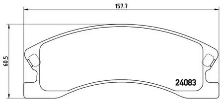 Комплект тормозных колодок дискового тормоза BREMBO P 37 008