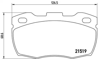 Комплект тормозных колодок дискового тормоза BREMBO P 44 005
