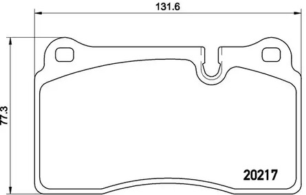 Комплект тормозных колодок дискового тормоза BREMBO P 44 018