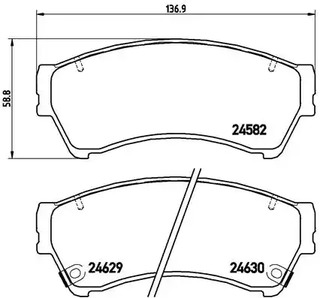 Комплект тормозных колодок дискового тормоза BREMBO P 49 039