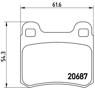 Комплект тормозных колодок дискового тормоза BREMBO P 50 013