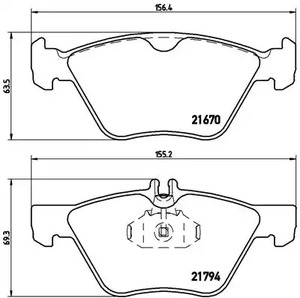 Тормозные колодки BREMBO P 50 026