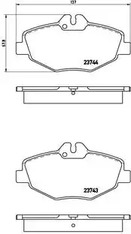 Комплект тормозных колодок дискового тормоза BREMBO P 50 049