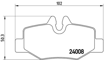 Комплект тормозных колодок дискового тормоза BREMBO P 50 051