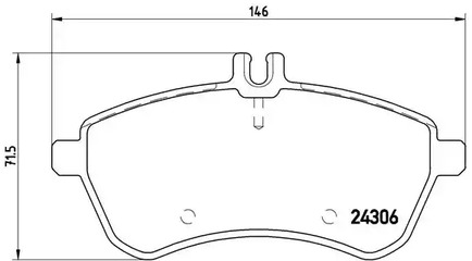 Комплект тормозных колодок дискового тормоза BREMBO P 50 067