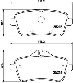 Комплект тормозных колодок дискового тормоза BREMBO P 50 100