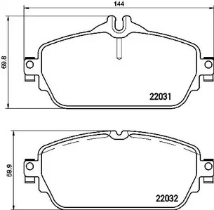 Комплект тормозных колодок дискового тормоза BREMBO P 50 118