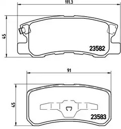 Комплект тормозных колодок дискового тормоза BREMBO P 54 031