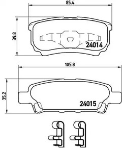 Тормозные колодки BREMBO P 54 034