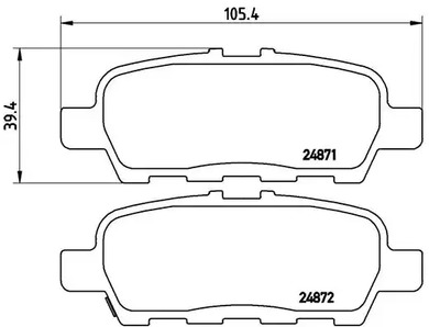 Комплект тормозных колодок дискового тормоза BREMBO P 56 068