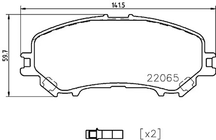 Комплект тормозных колодок дискового тормоза BREMBO P 56 099