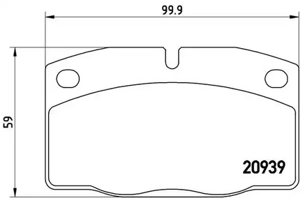 Комплект тормозных колодок дискового тормоза BREMBO P 59 005