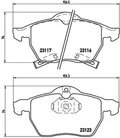 Тормозные колодки BREMBO P 59 048