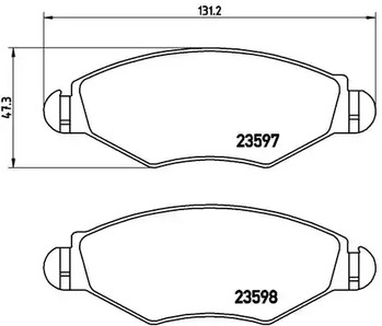 Колодки тормозные дисковые BREMBO P 61 063