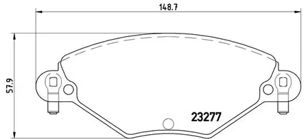 Тормозные колодки BREMBO P 61 071