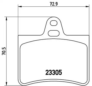 Комплект тормозных колодок дискового тормоза BREMBO P 61 073