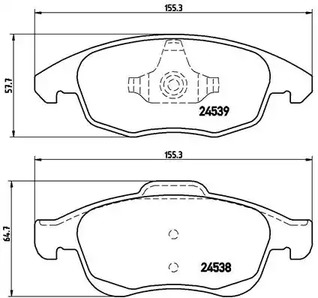 Тормозные колодки BREMBO P 61 083
