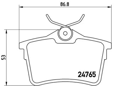 Комплект тормозных колодок дискового тормоза BREMBO P 61 084